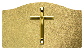 DASHELL-510-GD-SH-GD Gold Single Cross Shimmer Gold Background